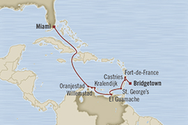 Cruises Around The World Oceania Insignia January 4-14 2025 Miami, FL, United States to Bridgetown, Barbados