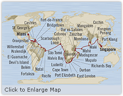 Cruises Around The World Oceania Insignia January 4 Mars 15 2025 Miami, FL, United States to Singapore, Singapore