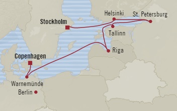 Cruises Around The World Oceania Marina August 26 September 3 2025 Copenhagen, Denmark to Stockholm, Sweden