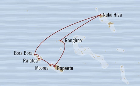 Cruises Around The World Oceania Marina January 25 February 4 2025 Papeete, French Polynesia to Papeete, French Polynesia