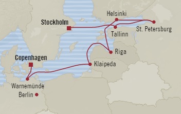 Cruises Around The World Oceania Marina July 13-23 2025 Copenhagen, Denmark to Stockholm, Sweden