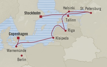 Cruises Around The World Oceania Marina July 3-13 2025 Stockholm, Sweden to Copenhagen, Denmark