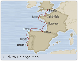 Cruises Around The World Oceania Marina June 7-14 2025 Lisbon, Portugal to Southampton, United Kingdom