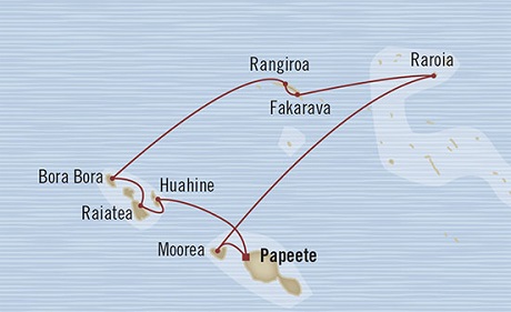 Cruises Around The World Oceania Marina March 25 April 4 2025 Papeete, French Polynesia to Papeete, French Polynesia