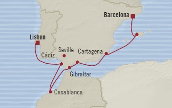 Cruises Around The World Oceania Marina September 27 October 5 2025 Barcelona, Spain to Lisbon, Portugal