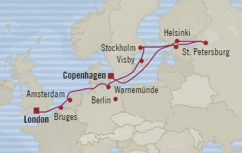 Cruises Around The World Oceania Nautica August 28 September 9 2025 Copenhagen, Denmark to Southampton, United Kingdom