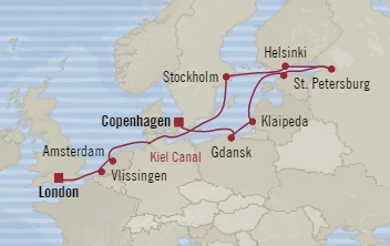 Cruises Around The World Oceania Nautica June 13-25 2025 Southampton, United Kingdom to Copenhagen, Denmark