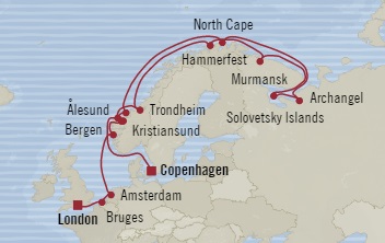 Cruises Around The World Oceania Nautica June 25 July 15 2025 Copenhagen, Denmark to Southampton, United Kingdom