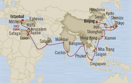 Oceania Nautica March 4 April 28 2016 Tianjin, China to Istanbul, Turkey