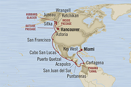 Oceania Regatta April 24 May 20 2016 Miami, FL, United States to Vancouver, Canada