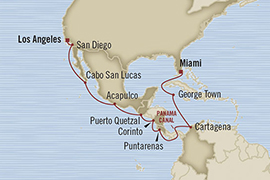 Cruises Around The World Oceania Regatta January 4-20 2025 Los Angeles, CA, United States to Miami, FL, United States