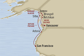 Cruises Around The World Oceania Regatta May 10-20 2025 San Francisco, CA, United States to Vancouver, Canada