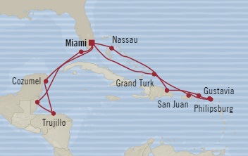 Cruises Around The World Oceania Riviera December 5-22 2025 Miami, FL, United States to Miami, FL, United States