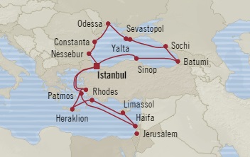 Cruises Around The World Oceania Riviera September 12 October 2 2025 Istanbul, Turkey to Istanbul, Turkey