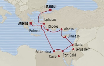 Oceania Sirena June 13-25 2016 Piraeus, Greece to Istanbul, Turkey