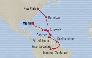 Cruises Around The World Oceania Sirena October 28 November 25 2025 New York, NY, United States to Miami, FL, United States