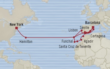 Cruises Around The World Oceania Sirena September 20 October 18 2025 Barcelona, Spain to New York, NY, United States