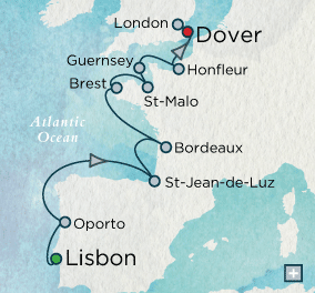 LUXURY CRUISES - Penthouse, Veranda, Balconies, Windows and Suites Crystal Cruises Serenity 2027 Epicurean Escapade Map