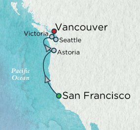 Coastal Vistas Map Crystal Cruises Serenity 2016 World Cruise