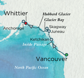 Alaskan Inspirations Map Crystal Cruises Serenity 2016 World Cruise