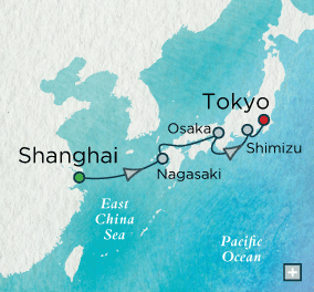 Cruises Around The World Skyscrapers &amp; Shoguns: Crystal Getaways Map crystal symphony