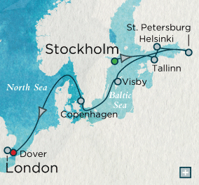 Baltic Reflections Map August 7-17 2014 - 10 Days crystal cruises symphony