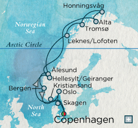 North Cape Harbors Map July 14-28 2014 - 14 Days crystal cruises symphony 2014