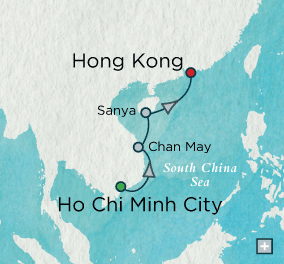 crystal cruises symphony 2015 Indochine Discovery: Crystal Getaways Map