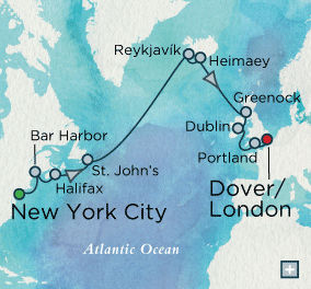 Cruises Around The World Crystal World Cruises symphony 2024 Trans-Atlantic Treasures Map