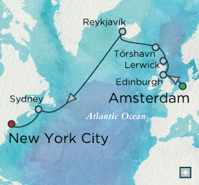Cruises Around The World Crystal World Cruises symphony 2024 Northern Isle Crossing Map