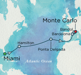 Passage into Spring Map Crystal Cruises Symphony 2016