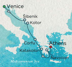 Adriatic Reflections Map Crystal Cruises Symphony 2016