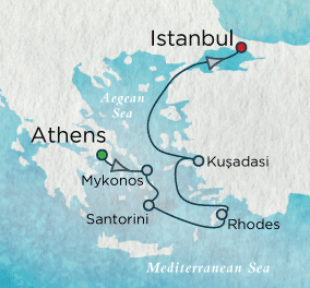 Aegean Antiquity Map Crystal Cruises Symphony 2016