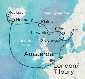 North Sea Circle Map Crystal Cruises Symphony 2016