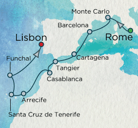 Cruises Around The World Canary Island Celebration Map Cruises Around The World Crystal World Cruises Symphony 2025