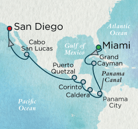 Panama Canal Passage Map Crystal Cruises Symphony 2016