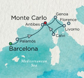 LUXURY CRUISES - Penthouse, Veranda, Balconies, Windows and Suites Crystal Cruises Serenity 2020 July 16-23 2020 Barcelona, Spain to Monte Carlo, Monaco