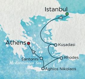 LUXURY CRUISES - Penthouse, Veranda, Balconies, Windows and Suites Crystal Cruises Serenity 2020 June 11-18 2020 Istanbul, Turkey to Athens (Piraeus), Greece