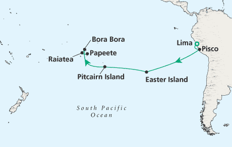 Cruises Around The World Lima to Papeete