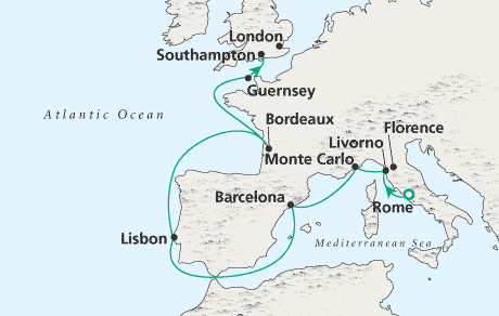 Cruises Around The World Rome to London