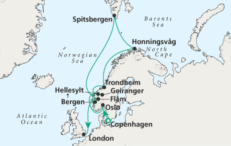 Cruises Around The World Copenhagen to London