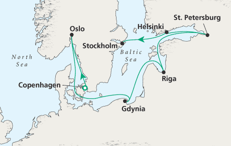 Cruises Around The World Copenhagen to Stockholm