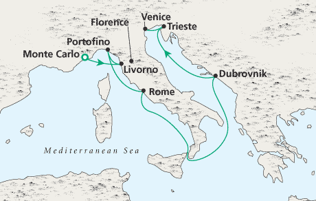 Cruises Around The World Monte Carlo to Venice