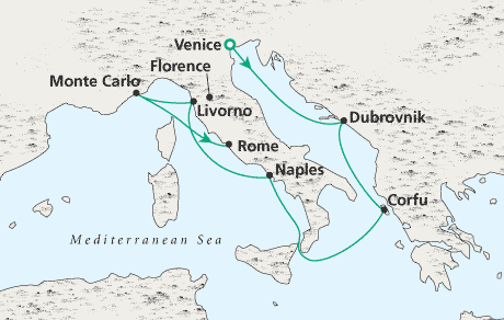 Luxury Cruise SINGLE/SOLO Venice to Rome