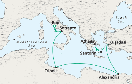 Cruises Around The World Rome to Athens