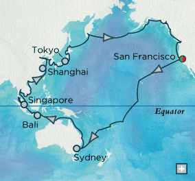 Crystal Serenity World Cruises 2016 Grand Pacific Panorama Map