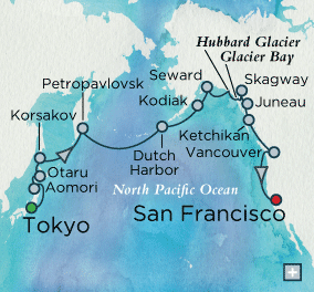 Crystal Serenity World Cruises 2016 Glacial Grandeur Map