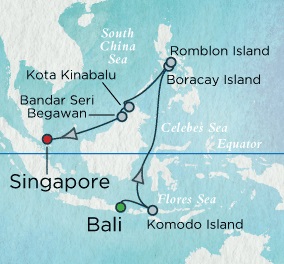 Cruises Around The World Crystal World Cruises Symphony 2026 february 23 March 5 Benoa, Bali to Singapore