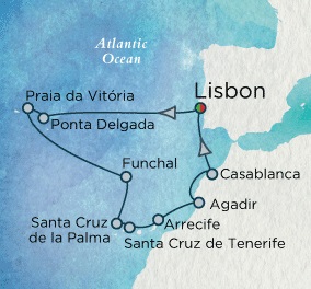 Cruises Around The World Crystal World Cruises Symphony 2026 September 6-19 Lisbon, Portugal to Lisbon, Portugal