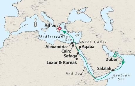 Cruises Around the World Map
